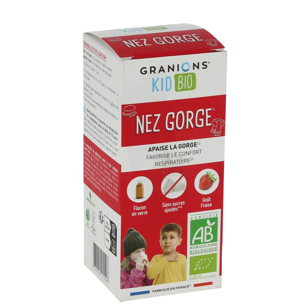 Granions Kid Bio Nez Gorge Solution Buvable Fl/125ml