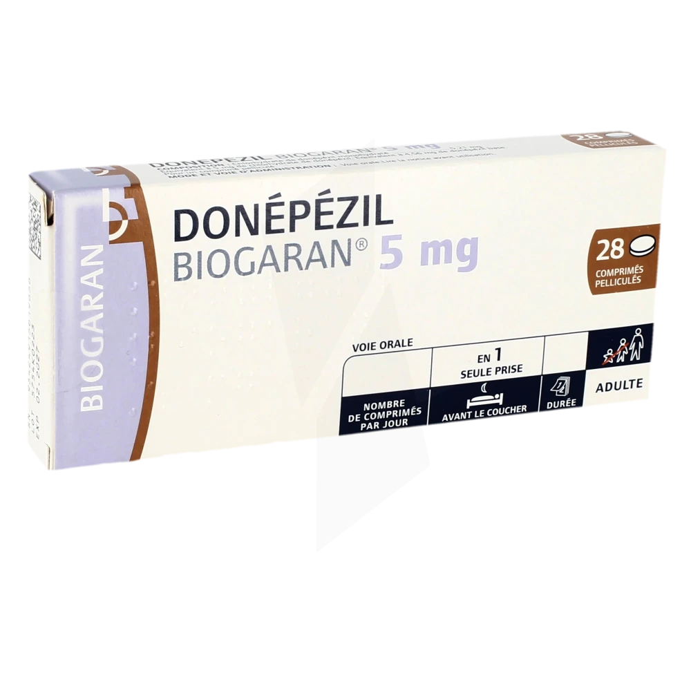 Donepezil Biogaran 5 Mg, Comprimé Pelliculé