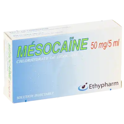 MESOCAÏNE 50 mg/5 ml, solution injectable