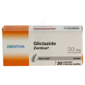 Gliclazide Zentiva 30 Mg, Comprimé à Libération Modifiée