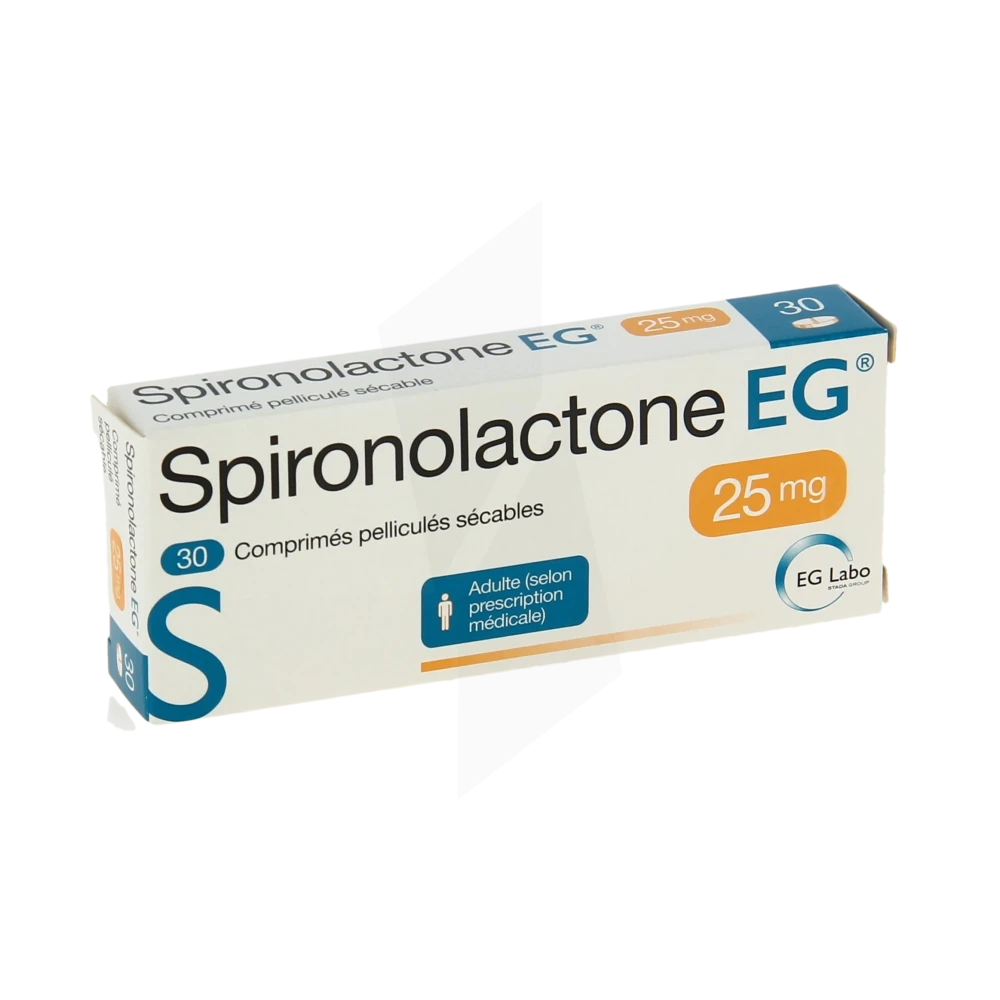 Spironolactone Eg 25 Mg, Comprimé Pelliculé Sécable