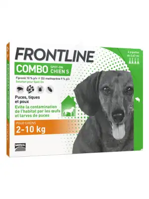 Frontline Combo Solution Externe Chien 2-10kg 4doses à VILLERS-LE-LAC