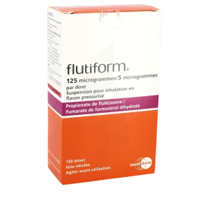 Flutiform 125 Microgrammes/5 Microgrammes Par Dose, Suspension Pour Inhalation En Flacon Pressurisé