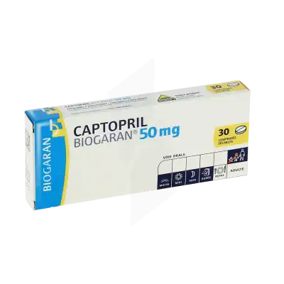 Captopril Biogaran 50 Mg, Comprimé Sécable à Chelles