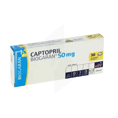 CAPTOPRIL BIOGARAN 50 mg, comprimé sécable