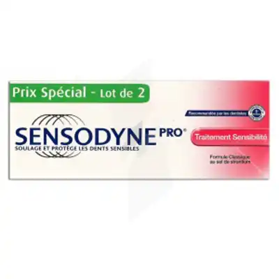 Sensodyne Pro Dentifrice Traitement Sensibilite 75ml X 2 à Clamart