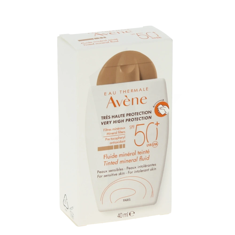 Avène Eau Thermale Solaire Spf50+ Minéral Fluide Teinté Fl/40ml