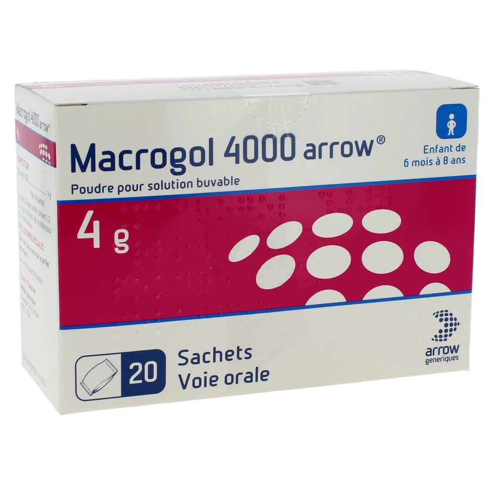 Macrogol 4000 Arrow 4 G, Poudre Pour Solution Buvable En Sachet