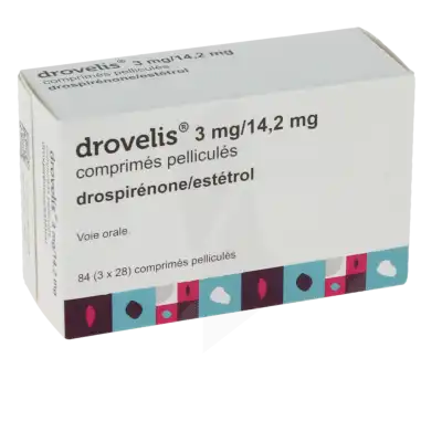 Drovelis 3 Mg/14,2 Mg, Comprimé Pelliculé à CHAMPAGNOLE