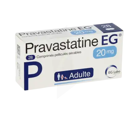 Pravastatine Eg 20 Mg, Comprimé Pelliculé Sécable à Abbeville