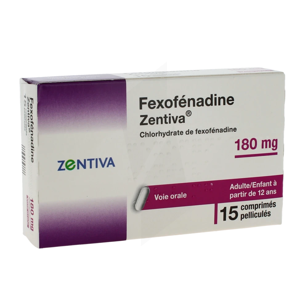 Fexofenadine Zentiva 180 Mg, Comprimé Pelliculé