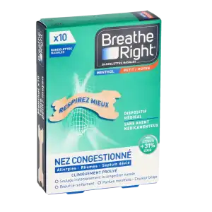Breathe Right Bdlette Nasale Menthe Medium B/10 à NICE