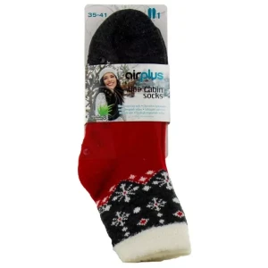 Airplus Aloe Cabin Socks Chaussette Hydratante Gris Rouge 35-41 La Paire