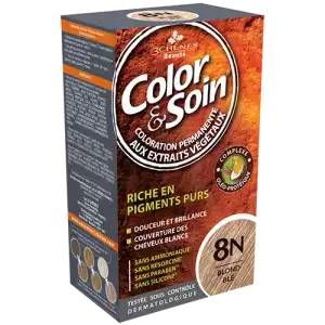 Acheter COLOR&SOIN Kit coloration permanente 8N blond blé à Bordeaux