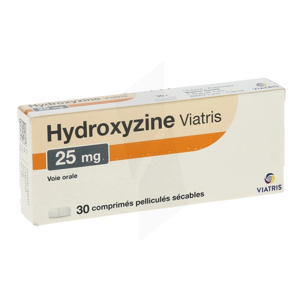 Hydroxyzine Viatris 25 Mg, Comprimé Pelliculé Sécable