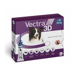 Vectra 3d Solution Spot-on Pour Chiens De 10-25 Kg, Solution Pour Spot-on