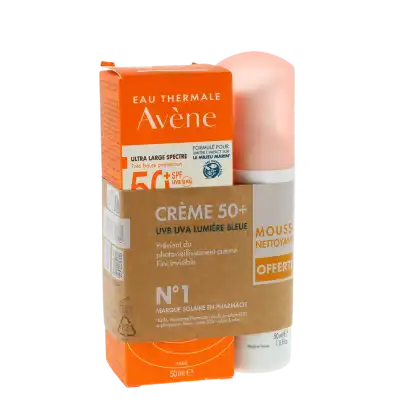 Avene Solaire Spf50 + Crème Très Haute Protection Tube De 50 Ml + Mousse Nettoyante à TOULOUSE