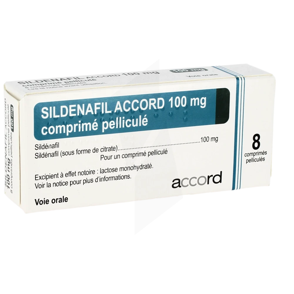 Sildenafil Accord 100 Mg, Comprimé Pelliculé