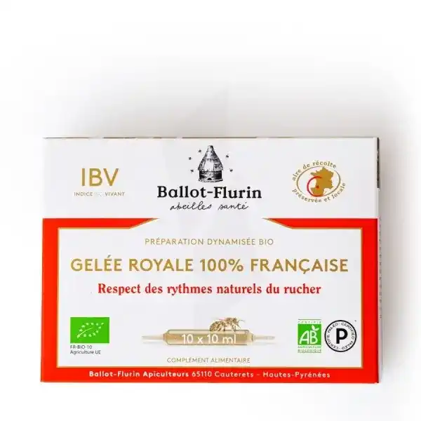 Ballot-flurin Préparation Dynamisée Gelée Royale Bio 10 Ampoules/10ml