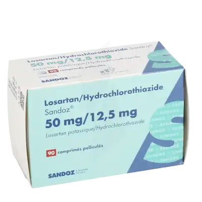 LOSARTAN/HYDROCHLOROTHIAZIDE SANDOZ 50 mg/12,5 mg, comprimé pelliculé