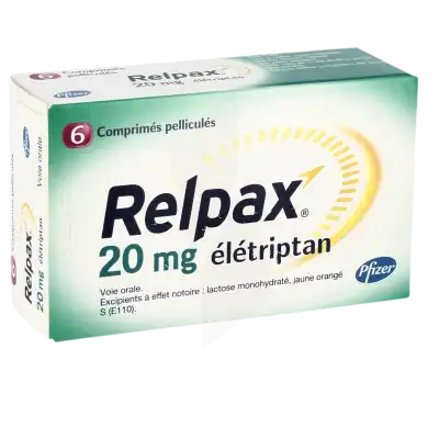 Relpax 20 Mg, Comprimé Pelliculé à CHENÔVE