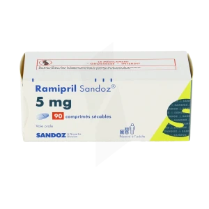 Ramipril Sandoz 5 Mg, Comprimé Sécable