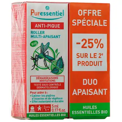 Puressentiel Anti-pique Roller Multi-apaisant Bio 2/5ml -25% Sur Le 2ème à BARENTIN