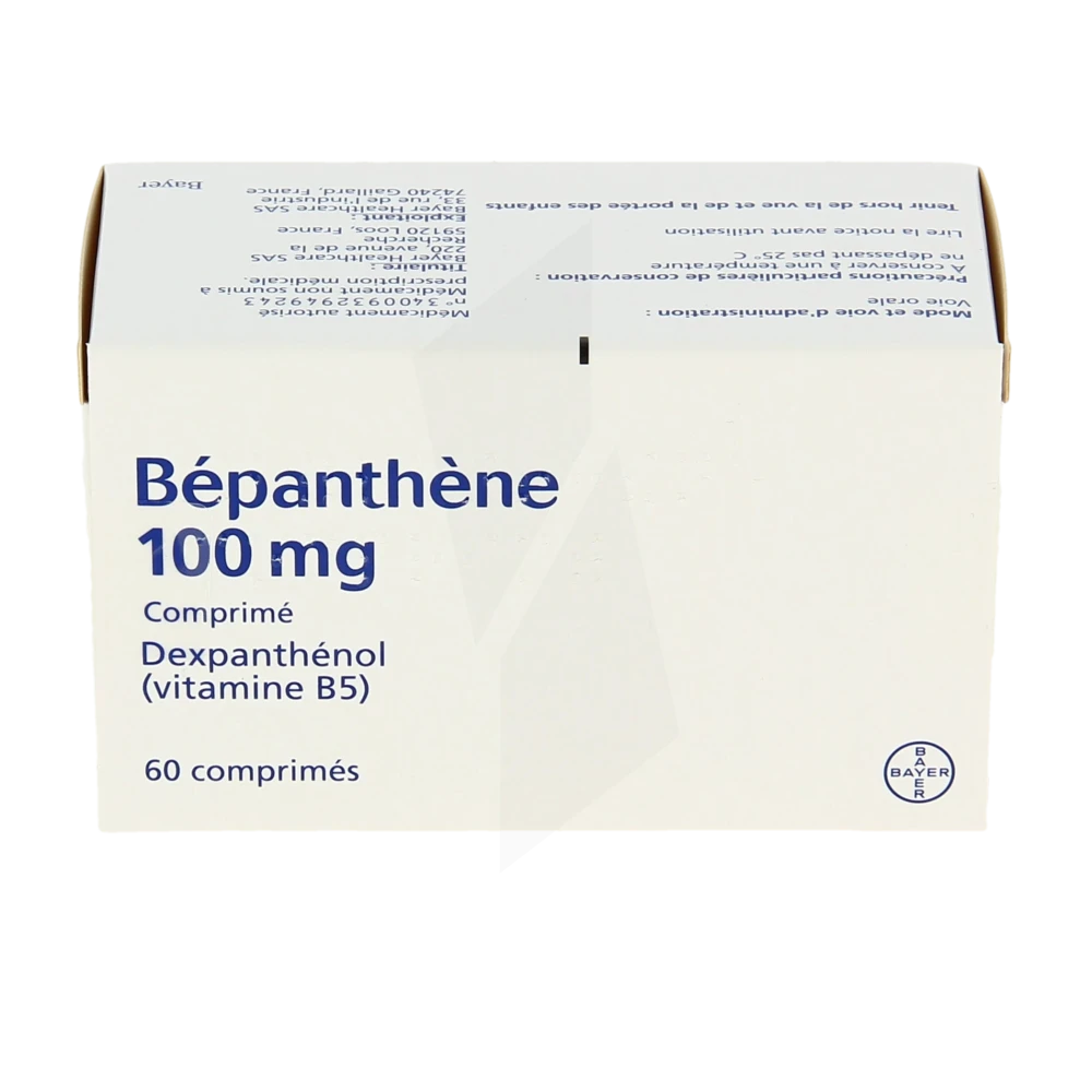 Pharmacie Grand Littoral - Médicament Bepanthene 100 Mg Comprimés ...