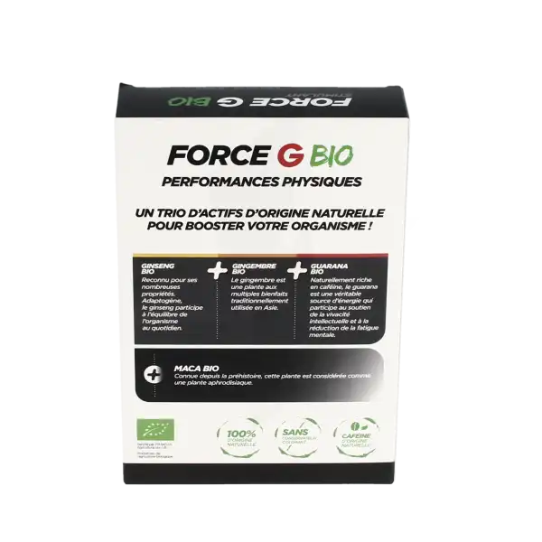 Nutrisanté Force G Stimulant Bio Solution Buvable 20 Ampoules/10ml