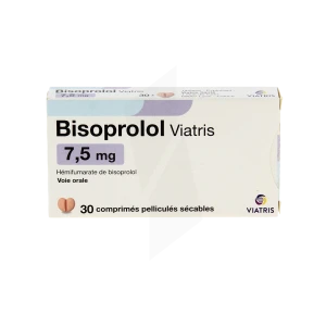 Bisoprolol Viatris 7,5 Mg, Comprimé Pelliculé Sécable