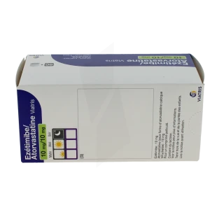 Ezetimibe/atorvastatine Viatris 10 Mg/10 Mg Cpr Pell Plq/90