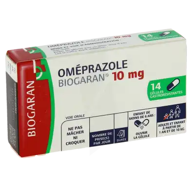 Omeprazole Biogaran 10 Mg, Gélule Gastro-résistante à Paris