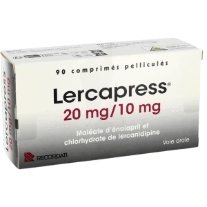 Lercapress 20 Mg/10 Mg, Comprimé Pelliculé