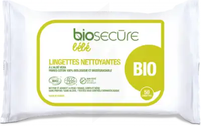 Nutrisanté Bio Secure Bébé Lingette Biodégradable Paquet/50 à SAINT-GEORGES-SUR-BAULCHE