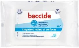 Visage: BACCIDE Lingette désinfectante mains & surface Pack de 35