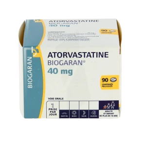 Atorvastatine Biogaran 40 Mg, Comprimé Pelliculé