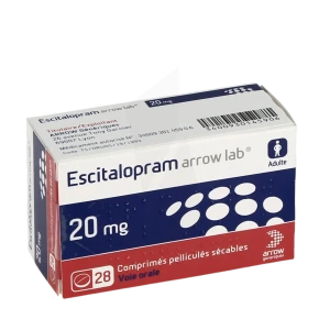 Escitalopram Arrow Lab 20 Mg, Comprimé Pelliculé Sécable
