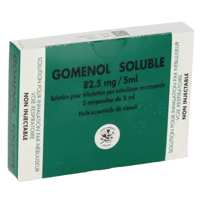 Gomenol Soluble 82,5 Mg/5 Ml, Solution Pour Inhalation Par Nébuliseur En Ampoule à Saint-Maximin