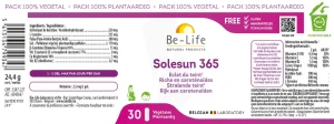 Be-life Solesun 365 Gélules B/30