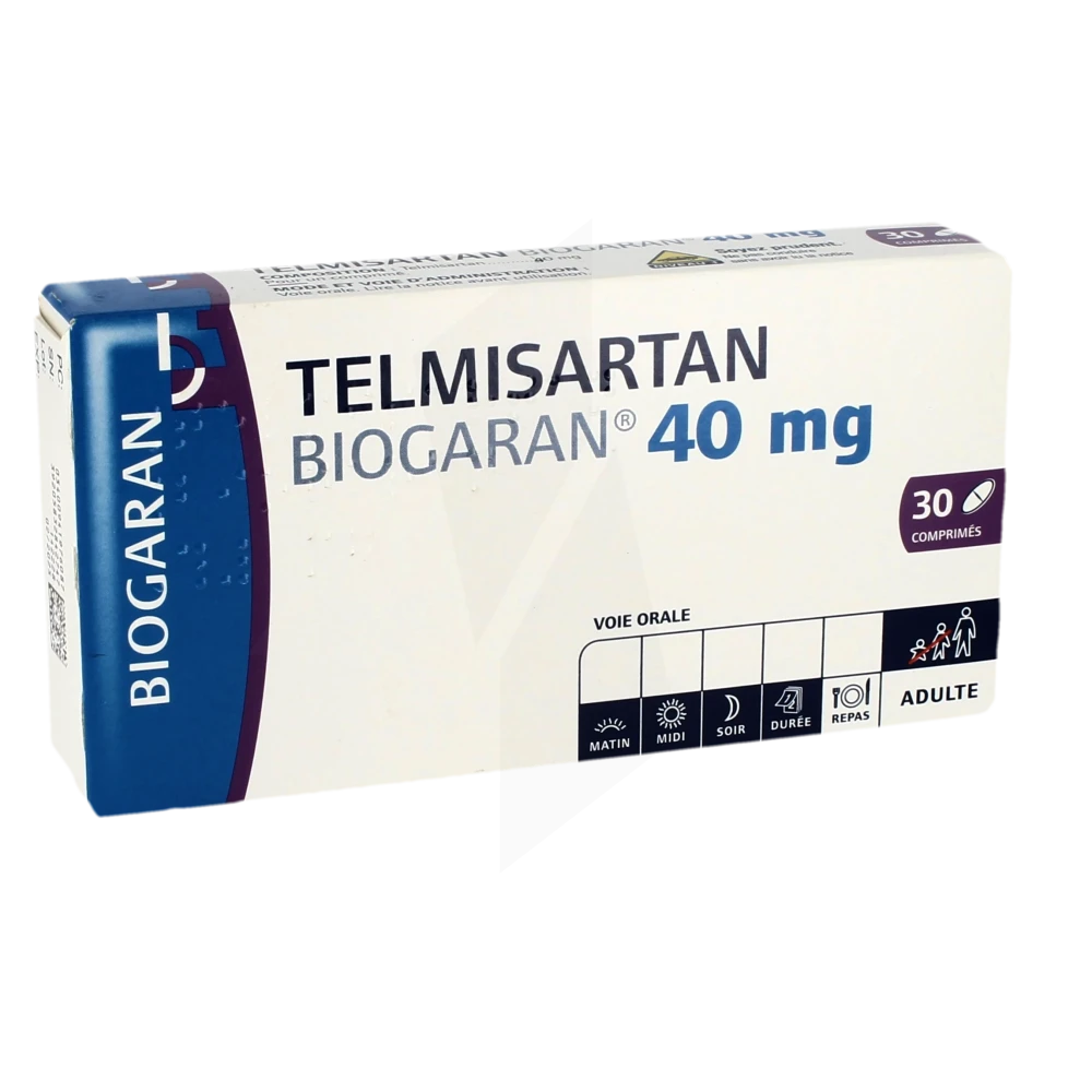 Telmisartan Biogaran 40 Mg, Comprimé