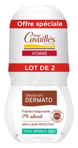 Rogé Cavaillès Déodorants Dermato Homme  Anti-odeurs 48h 2roll-on/50ml