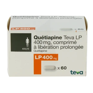 Quetiapine Teva Lp 400 Mg, Comprimé à Libération Prolongée