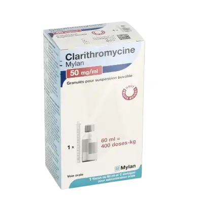 Clarithromycine Viatris 50 Mg/ml, Granulés Pour Suspension Buvable à CHAMPAGNOLE