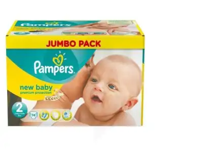 Pampers New Baby T2 Jumbo Pack 70 Couches Avec Indicatuer D'urine - 3 à 6 Kg - Nouveau-né à CUISERY