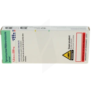 Spiramycine/metronidazole Arrow 1,5 M.u.i./250 Mg, Comprimé Pelliculé