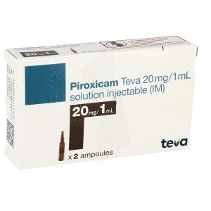 Piroxicam Teva 20 Mg/1 Ml, Solution Injectable (im)