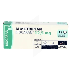 Almotriptan Biogaran 12,5 Mg, Comprimé Pelliculé