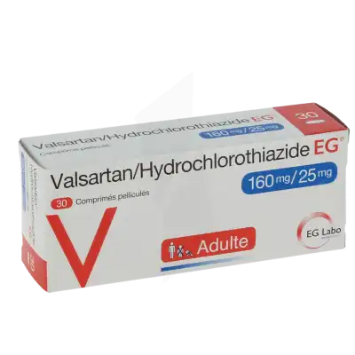 Valsartan/hydrochlorothiazide Eg 160 Mg/25 Mg, Comprimé Pelliculé à NOROY-LE-BOURG