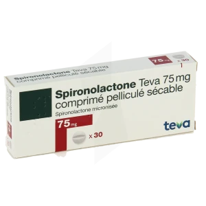 Spironolactone Teva 75 Mg, Comprimé Pelliculé Sécable