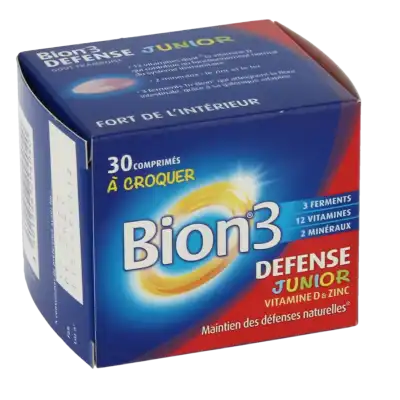 Bion 3 Défense Junior Comprimés à Croquer Framboise B/30 à Bernay